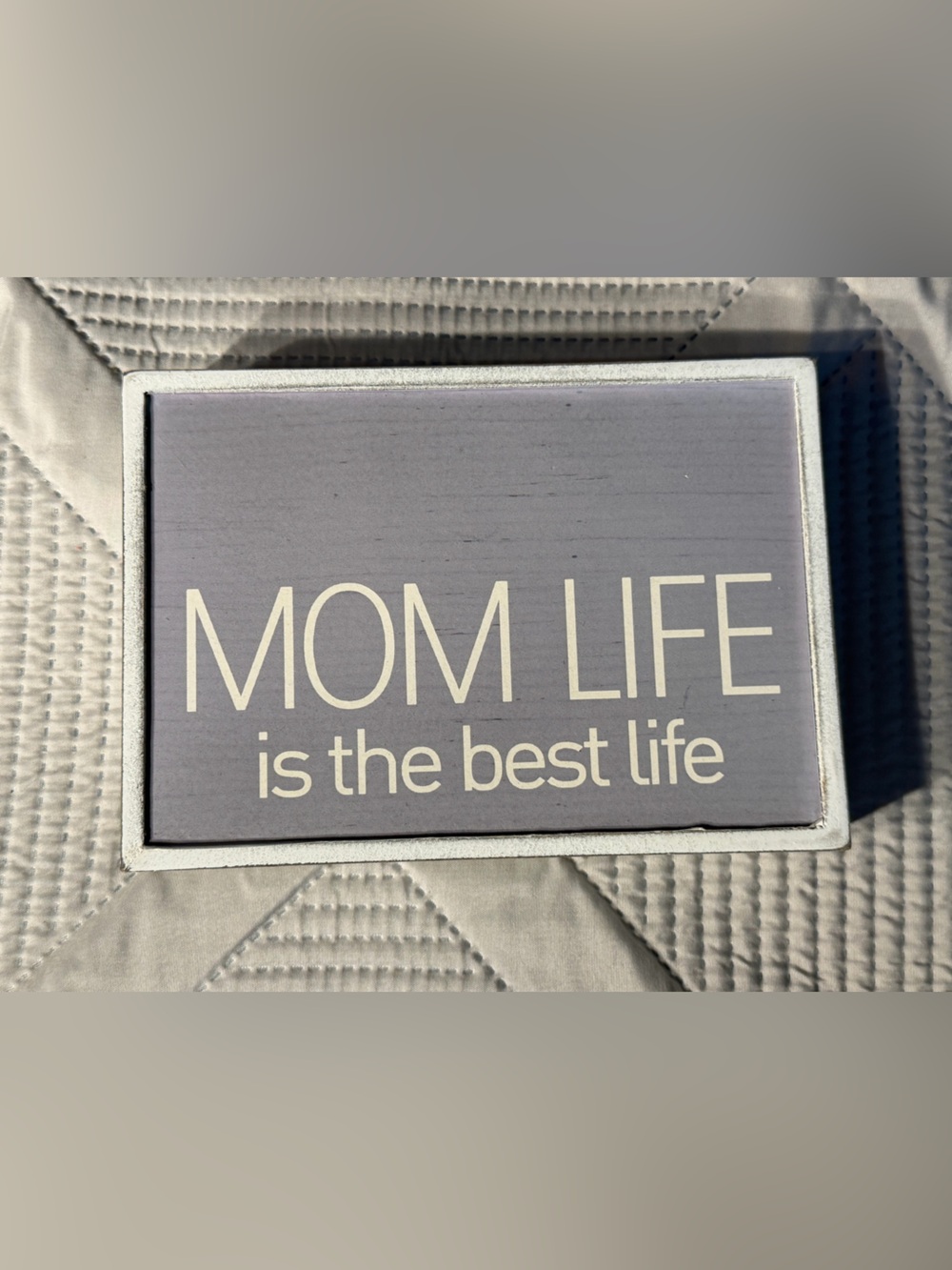 Mom Life Is The Best Life Framed Sign - Light Gray